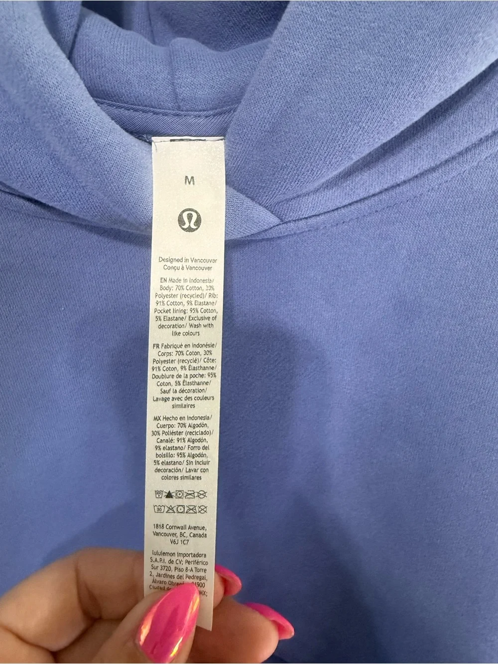 NWT Lululemon Women's Steady State Hoodie Pullover Sweatshirt - size M(prepblue) - Picture 4 of 6